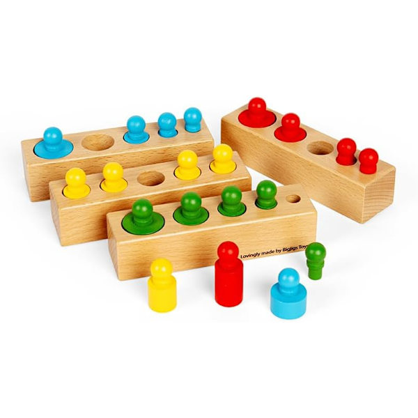 Tappikiilat - 24-palainen koko- ja muotoslajittelija, kestävästi valmistettu Montessori-lelu, varhaisen oppimisen resurssi 2-vuotiaille ja sitä vanhemmille lapsille
