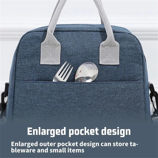 Lunch bag Student Thermal Lunch box BLUE blå blue