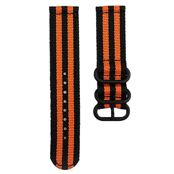 Armband för Suunto 9/9 Baro/7/D5 Klocka 24mm Nylon Armband Smart Klocka Band med Rund Spänne Black  Orange