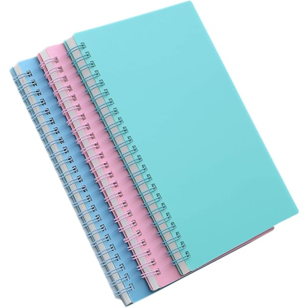 3-pack fodrad anteckningsbok Spiral Notebook Journal Notebook 80 sidor 80 g/m² tjockt fodrat papper med hårt cover (a5)