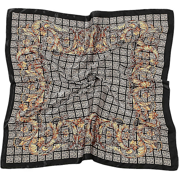 Huvudscarf i Silkesatin - Olaof Scarf för Kvinnor, Sova, Kvadratisk, Designer Bandana Olaof Scarf Style 9