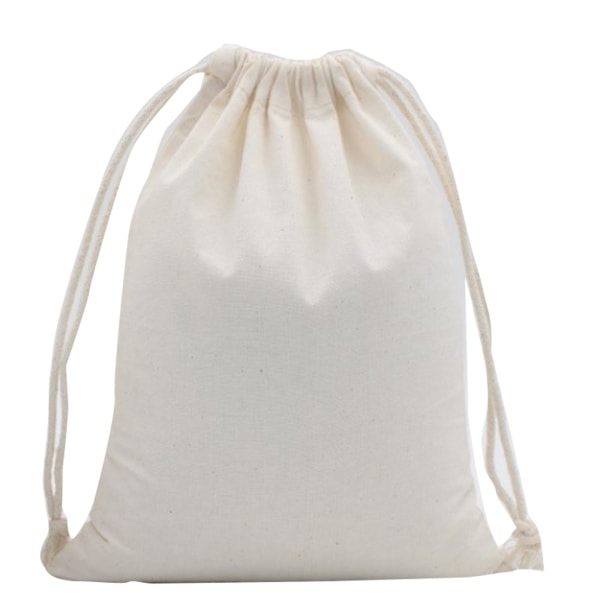 2pcs Cotton Bag Storage Bag Drawstring Bags Food Packaging Bags 13x16.5cm