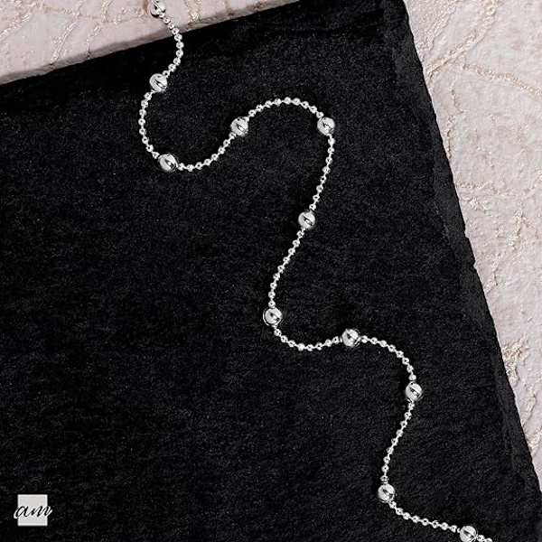 925 Sterling Silver Justerbar Ankelkedja - Klassiska Kedjor - 22 till 25 cm - Flexibel Passform