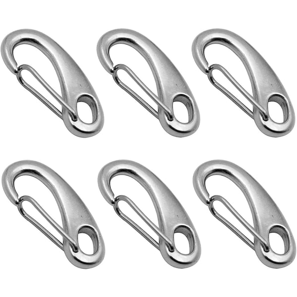 Klatrekarabiner, fjederbelastet i rustfrit stål, 50 mm