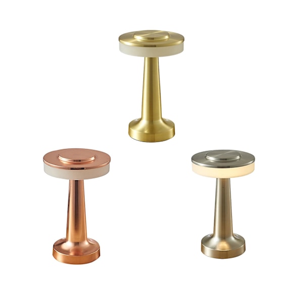 Bordlampe med berøringssensor, 3 fargemoduser, oppladbar, for barnerom, kontor, hjem, nattlys for barn, barnerom, 100% ny gold