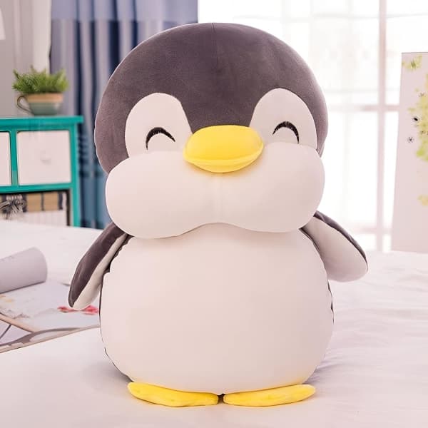 (Harmaa, 17,7 tuumaa/45 cm) Pehmo Pingviini Pehmolelut, Pehmeä Raha
