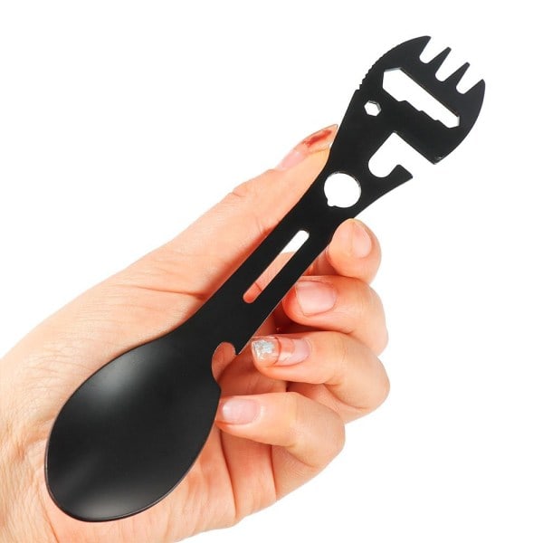 Utomhus Spork Gaffel Sked Flasköppnare Camping Överlevnad