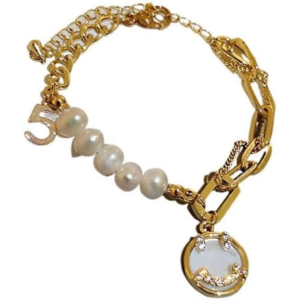 Uregelmæssig perle T-formet spænde armbånd fransk mode design sans retro kærlighed armbånd net rød temperament hånd smykker kvinder