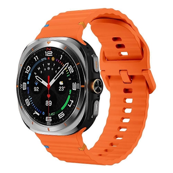 Silikonklokkearmbånd for Samsung Galaxy Watch Ultra 47mm Orange