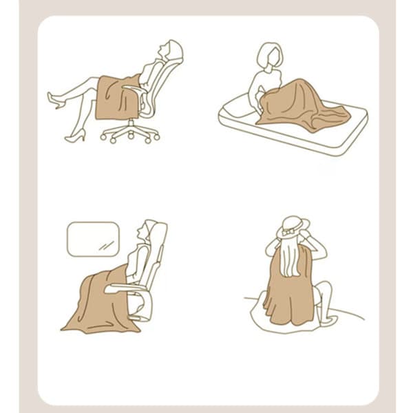Mykt plysjpledd for sofa 100x150 (gul)