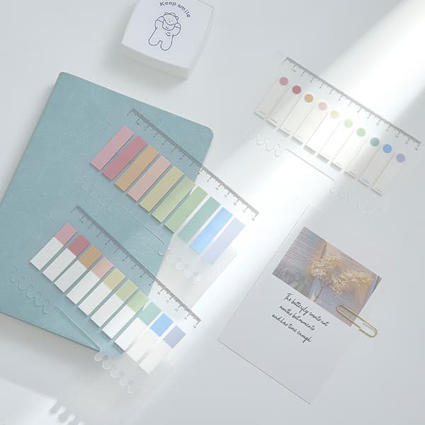 4-pack 800 st självhäftande indexflikar sidmarkörer, skrivbara transparenta