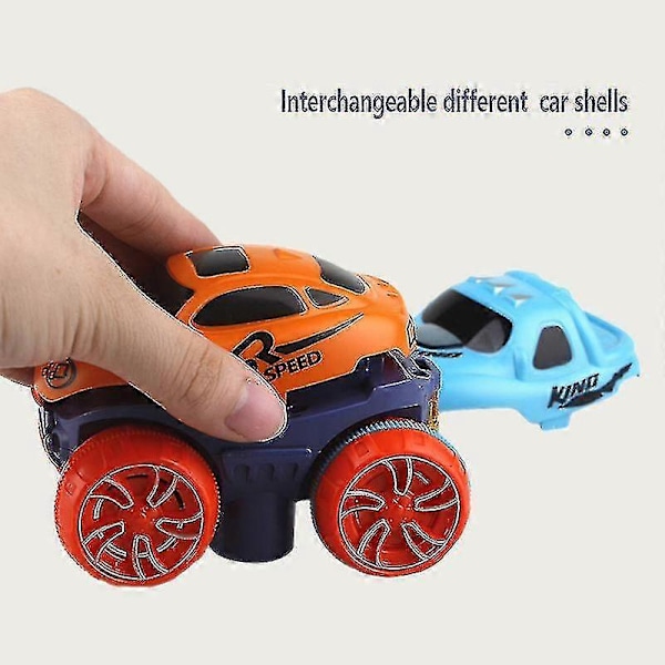 Muuttuva Rata LED-valoilla Kilpa-auto Joustava Rata & Sähköautosetti JZ 92pcs