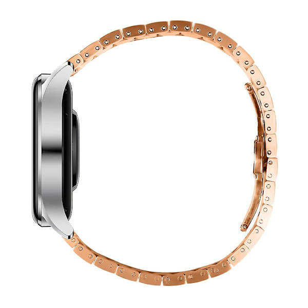 Remme for Garmin Forerunner 255 i rustfritt stål med spenne Rose Gold Silver