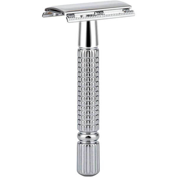 Classic Safety Razor Double Edge Reusable Manual Short Handle Aggressive Stainless Shaver for Wet Shaving Barber Beard Bikini