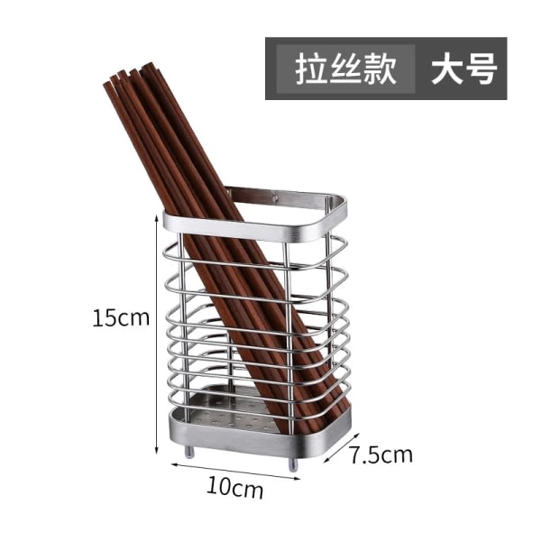 Kitchen Stainless Steel Rectangular Hanging Utensils Drying Rack Home Chopsticks Spoons Drain Basket Cutlery Storage Drain