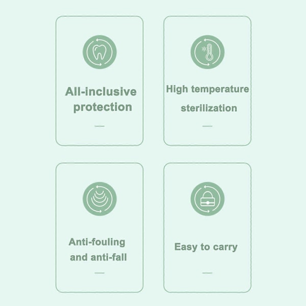 Silikonbeholder for tannregulering med snor, slitesterk myk tannproteseboks med ventilasjonshull kompatibel for Invisalign Green