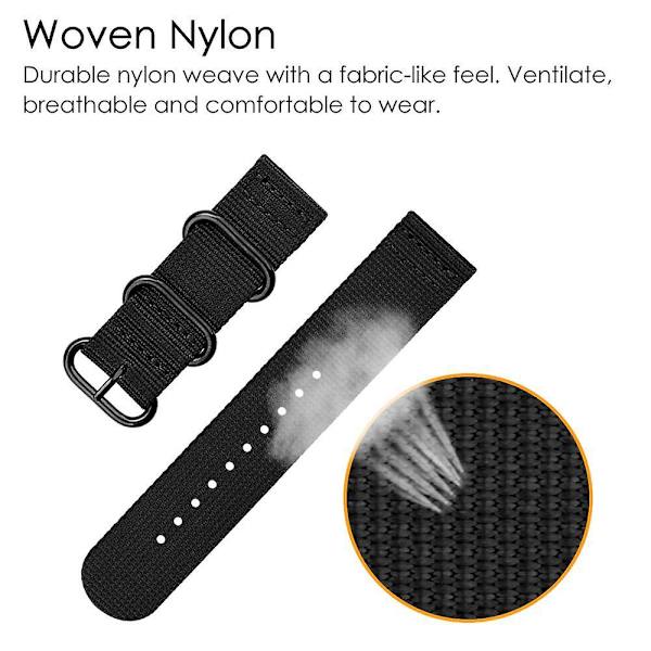 Armband för Suunto 9/9 Baro/7/D5 Klocka 24mm Nylon Armband Smart Klocka Band med Rund Spänne Grey