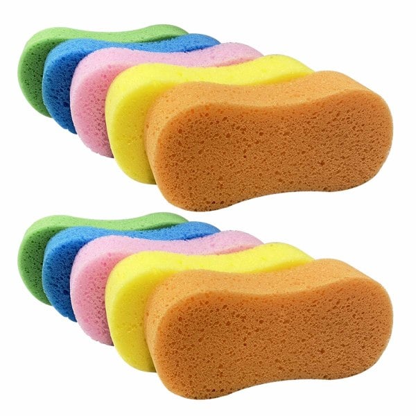 10 Pcs Car Wash Sponges, Multi Reusable Absorbent Cleaning Sponges Large for Kitchen, Bathroom Size: 21.5 x 11 x 4.5cm