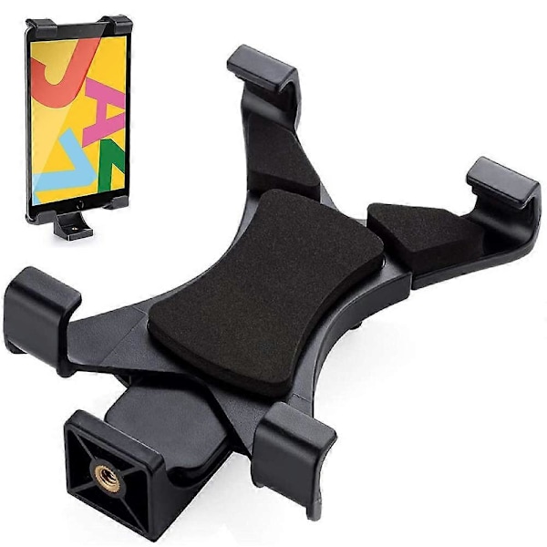 2-in-1 Tabletin ja puhelimen kolmijalkakiinnike, nopea kääntö, kallistus, säädettävä 360 astetta pyörivä pidike, tablettisovitin, puristinteline, lisävaruste videotallennukseen