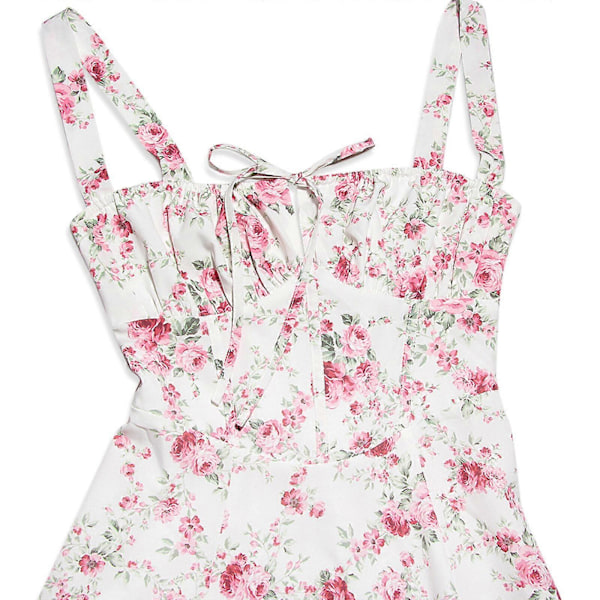 Slip-hame Naisten Kesämekko Rento Boheemi Hihaton Spagettiolkaiminen Pitkä Rantamekko Aurinkomekko Pink XS