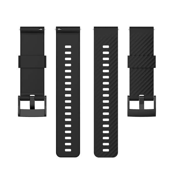 Til Suunto 7 ensfarvet silikonerem - Perfekt sort 0 sort Black