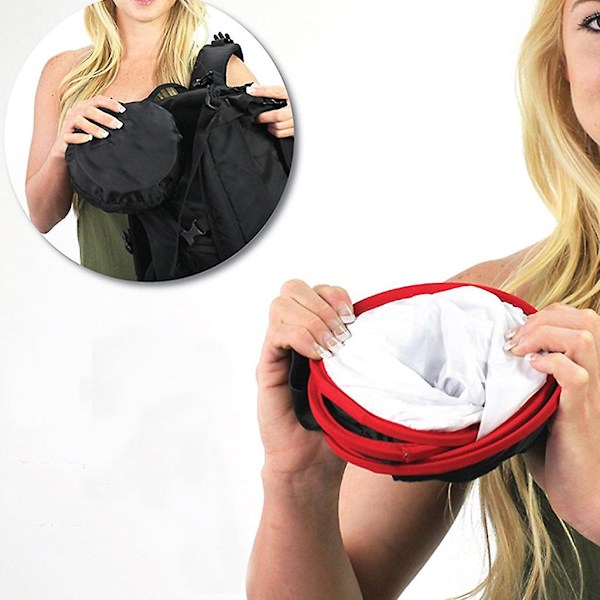 Mjukbox Diffuser Vikbar LED-Ljuspanel Mjukbox Med Reseväska För Videoljus Porträtt Foto Videoinspelning Red