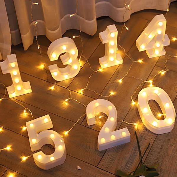 LED Bokstavlys Store Dekorative Hagelys for Utendørsbruk 6