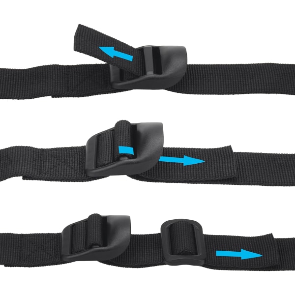 2 stk. Heavy Duty Utility Webbing Strap til Rygsækrejse, Sovepose Kompression, Bagage, Camping, Vandring