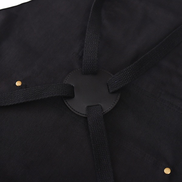 Trädgårdsförkläde Köksförkläde Denim Canvas Förkläde Svart
