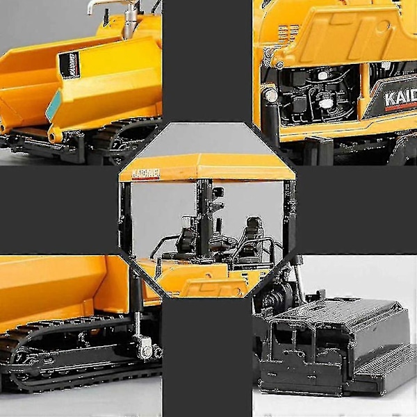 Alloy Diecast Paver Maskine Asfaltbelægning Motorvej Byggebil 1:40 Ingeniørkøretøj Mode