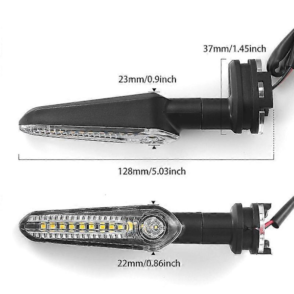 LED-blinkers för Yamaha MT07 Tracer 700 900 XJ6 FZ6 MT09 900 MT10 för YZF R15 R1