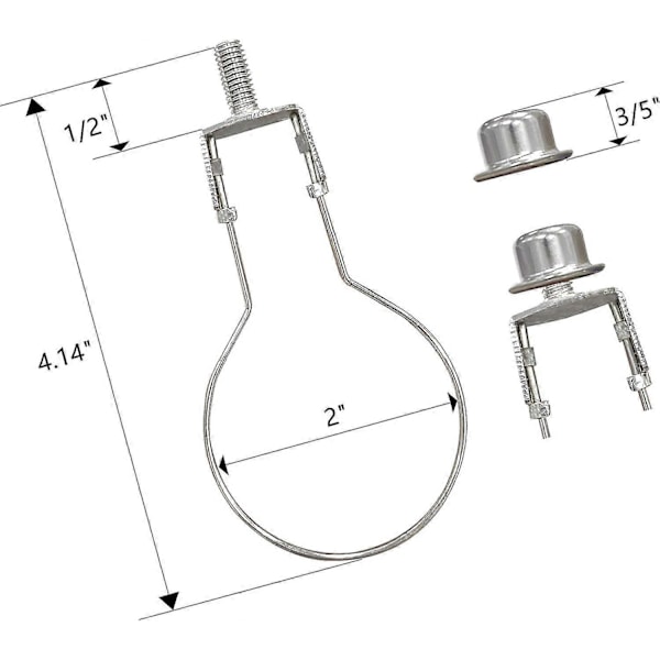 2-pack Lampskärmhållare Adapter Kit (silver)