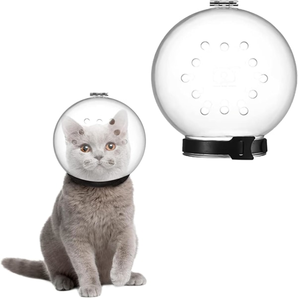 Andningsbar kattnosgrimma, anti-bitnosgrimma katt justerbar huva, katthjälm kattskyddande rymdskydd kattbad skötseltillbehör, förhindra att bita