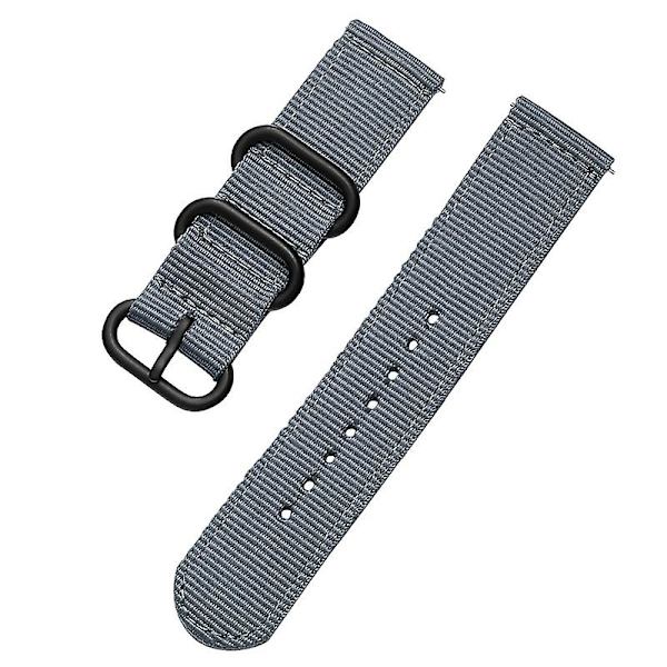 Armband för Suunto 9/9 Baro/7/D5 Klocka 24mm Nylon Armband Smart Klocka Band med Rund Spänne Grey