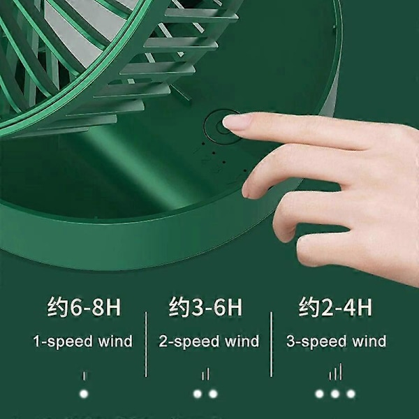Drevet Håndventilator Bordmodel Foldbar Udtrækkelig Lille Ventilator Mini Bærbar Opladning USB Hjem Lav Støj Høj Varighed Standby Mini Elektrisk Ventilator White Charging