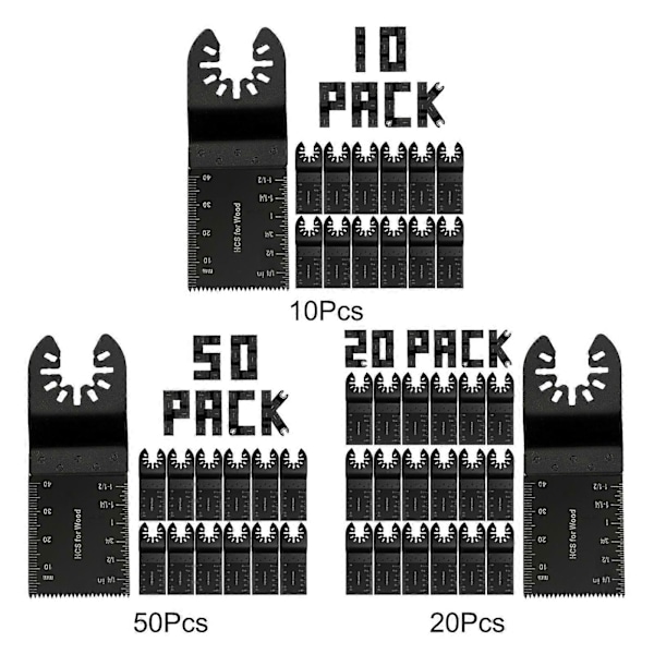 10-50 st Oscillerande Multiverktygssågblad Trä Metall Skärblad Multiverktygsblad 50pcs