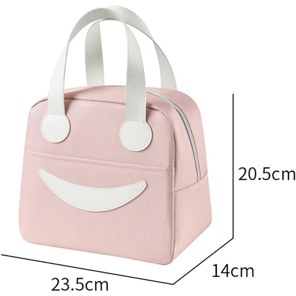 Bärbar Lunchväska Mini Lunchväska Isolerad Väska Bärbar Söt Lunchväska Utomhus Picknickväska Isväska Utomhus Förvaringsväska Pink small