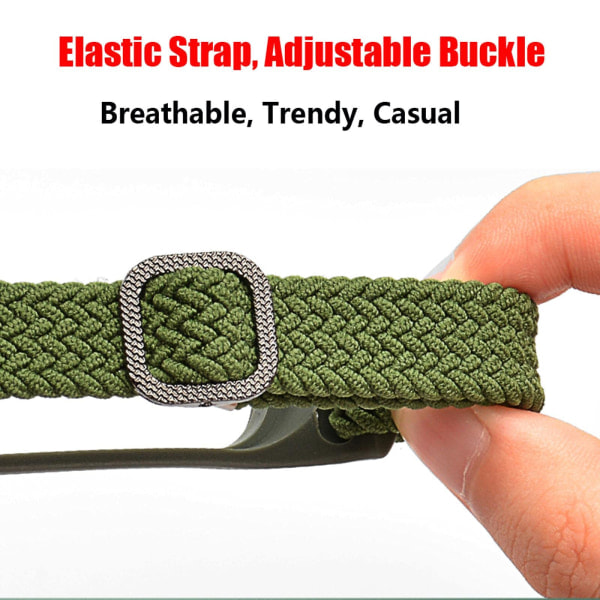 INF Watch Strap Nylon for Xiaomi Mi Band 3/4/5/6/7/NFC Svart Sort
