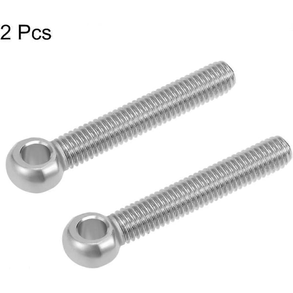 2 stk. Øyebolt løfteøye M8 x 50mm rustfritt stål 304 gjenger