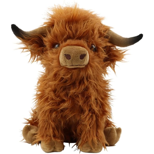 Ylämaan lehmä, täytetyt eläinhahmot lelu naudanliha pehmoinen pitkäkarvainen härkä lelu lelu nukke