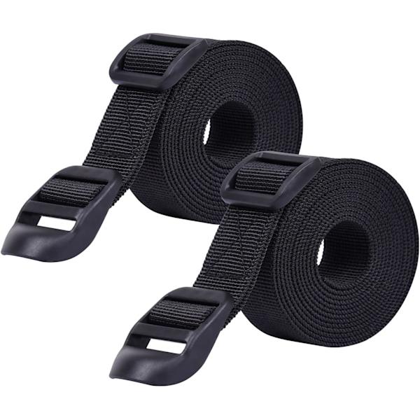 2-pack kraftiga remmar i vävt material för ryggsäckar, sovsäckar, bagage, camping och vandring