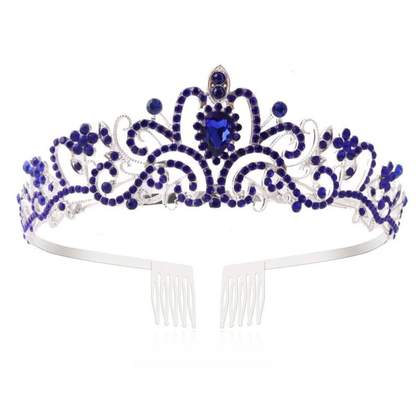 Kristalliriipus Kruunu Kampaus Kruunu Tiara Dark blue