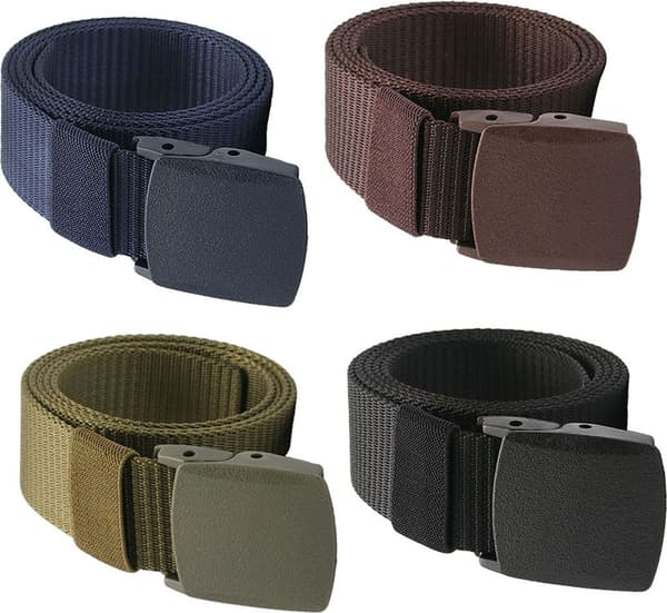 4 Nylonbälten för män, jeansbälten