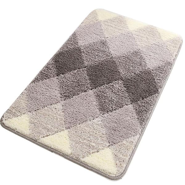 Baderomsmatte Sklisikker Absorberende Dusj Baderomsteppe Flocking Blue 40*60cm