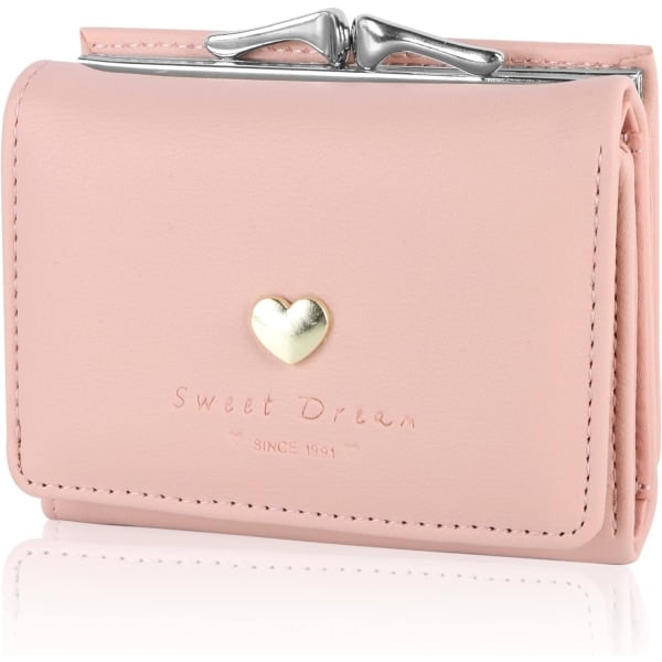 (Pink) Leather wallet women's wallet women's wallet credit card h