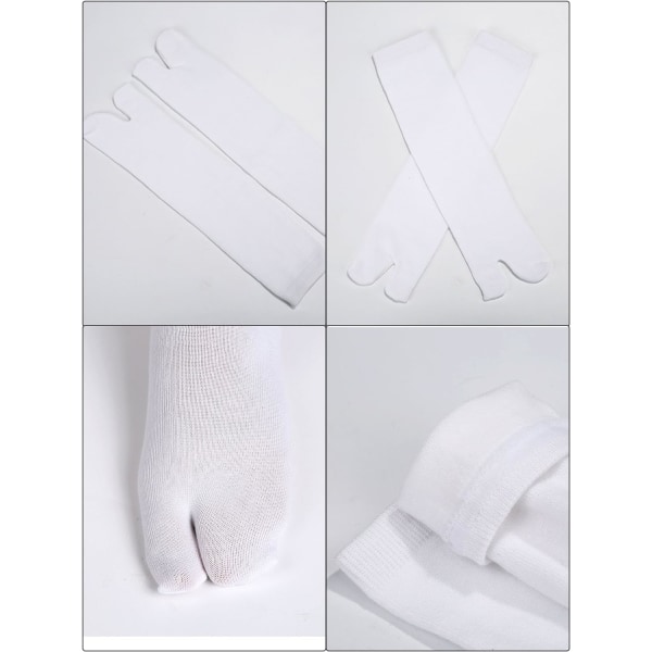 6 par unisex Tabi flip-flop strumpor Geta strumpor bomull split tå Tabi strumpor elastiska för kvinnor och män, flerfärgade,