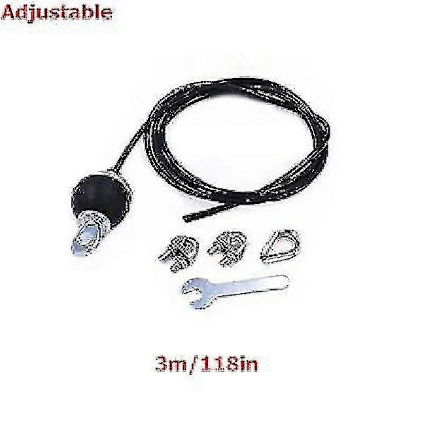 2m-5m Kuntosalin vaijeri Teräsköysi Raskaan käytön varaosat kotikuntosalille Fitness-vaijeripyörän lisätarvikkeet Halkaisija 5mm - Hyvä Adjustable-3M