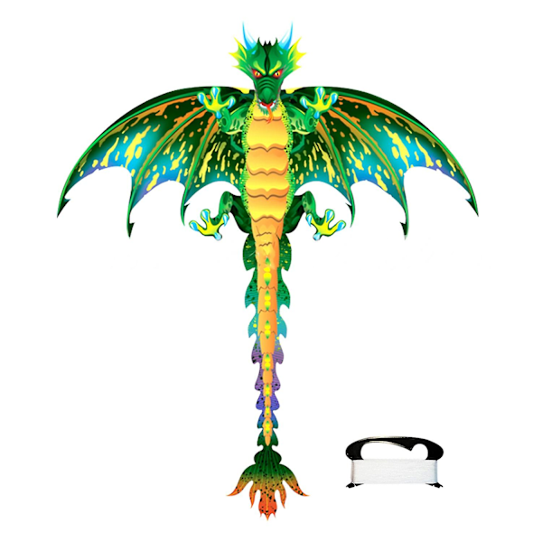 Drakdrake Lätt att Flyga Flerfärgad Lätt att Flyga Lasergravering Pterosaurier Drake för Barn Green