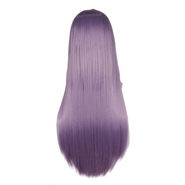 Wekity 80cm Vacker Charmig Cosplay Rak Hårperuk, Lila