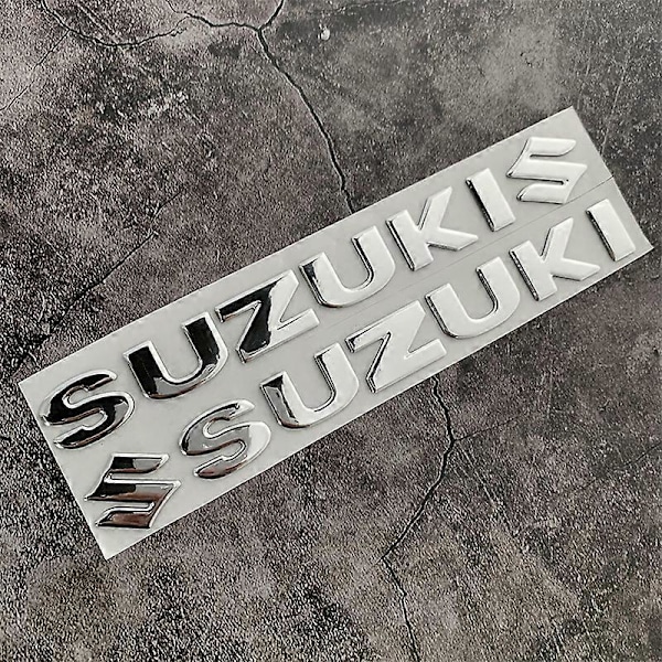 Til Suzuki Klistermærke 3D Tank Decal Logo Guld Emblem Red Small